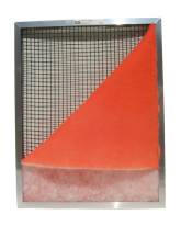 Metal Filter Frame with 6 Orange Tacky Pads 6 x 12 x 1 Metal Filter Frame with 6 Orange Tacky Pads 6 x 12 x 1
